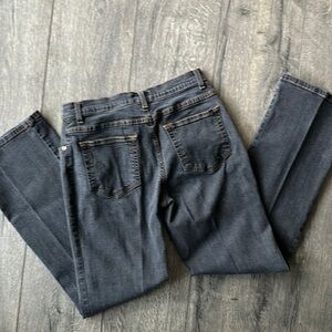 Soft Surroundings jeans, blue gray, dark denim size medium petite bikercore